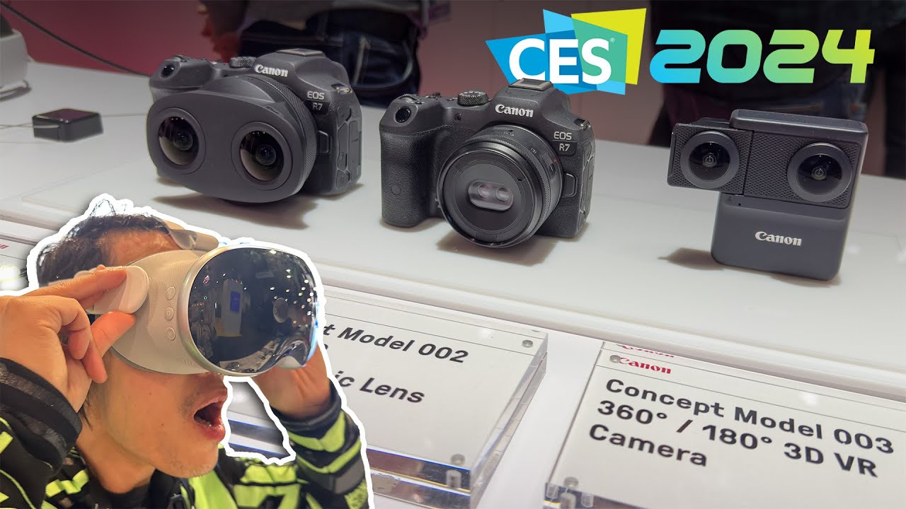 CES 2024 in 3D VR180 – Canon NEW* APS-C VR & 3D Lens for Spatial Video, Qoocam 3 Ultra, and More