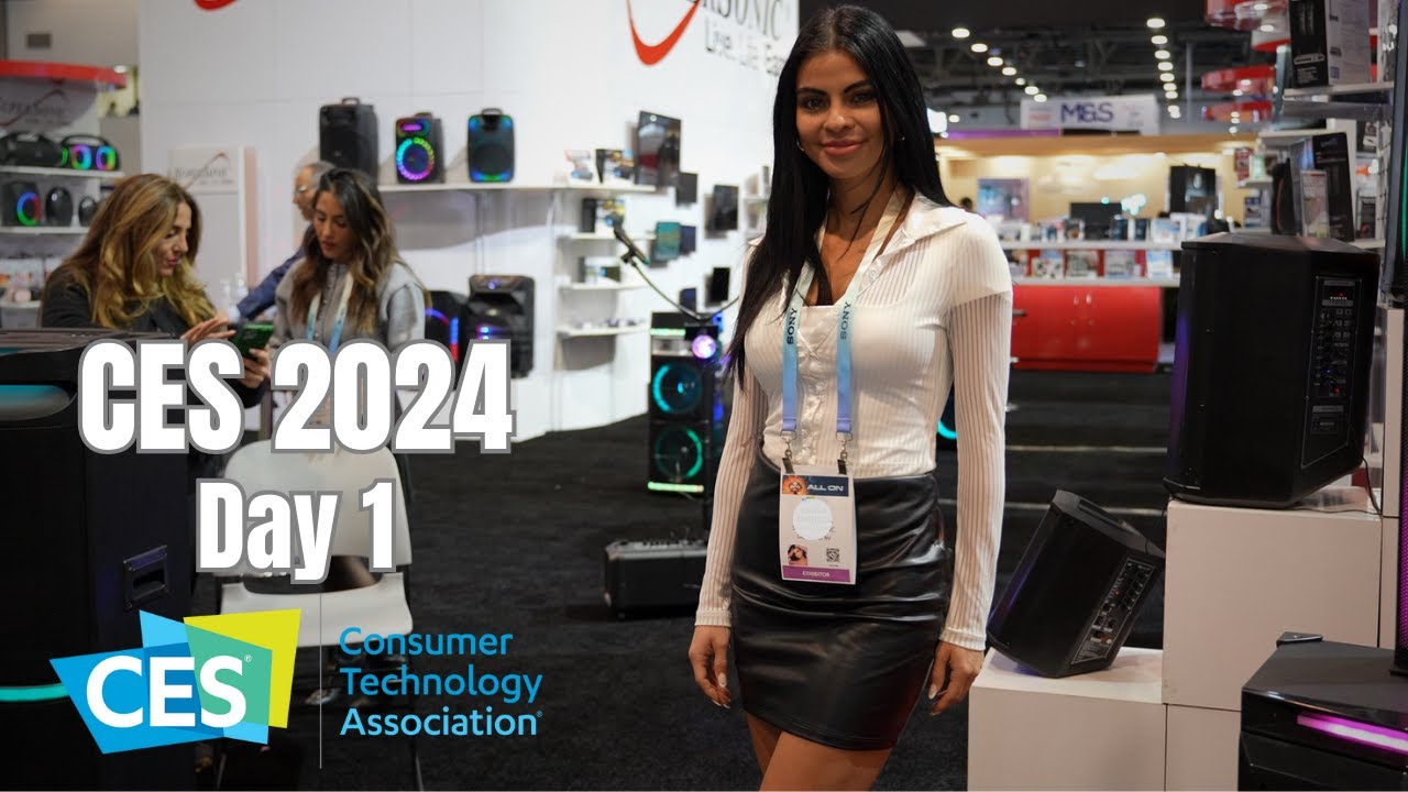 CES 2024 Las Vegas. Exhibitor Booth tours and highlights in 4K, Day 1