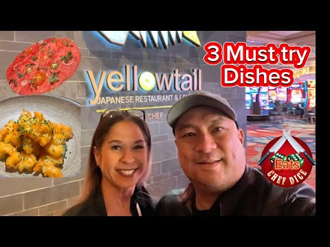 3 must try dishes at Yellowtail restaurant in the las vegas Bellagio Hotel #sushi #restaurantreview