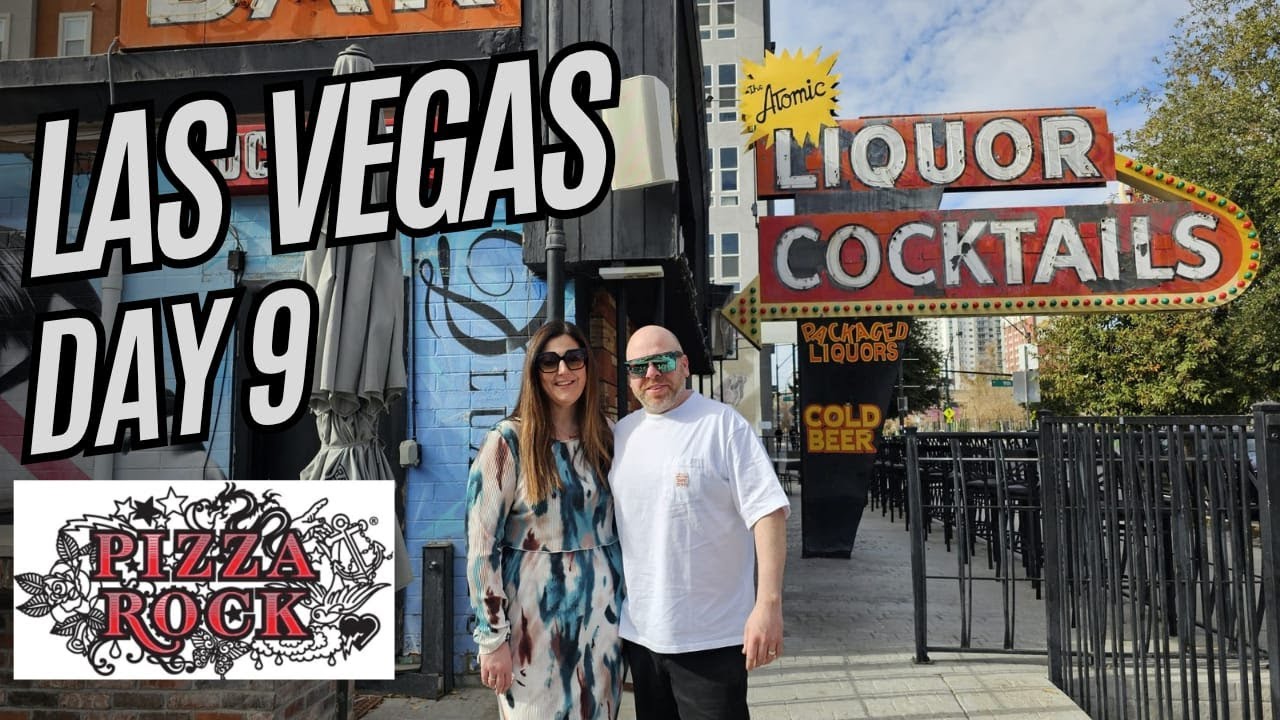 Day 9 in Las Vegas: Atomic Liquor, Pizza Rock Fremont Street Adventures & Chandelier Bar Drinks!