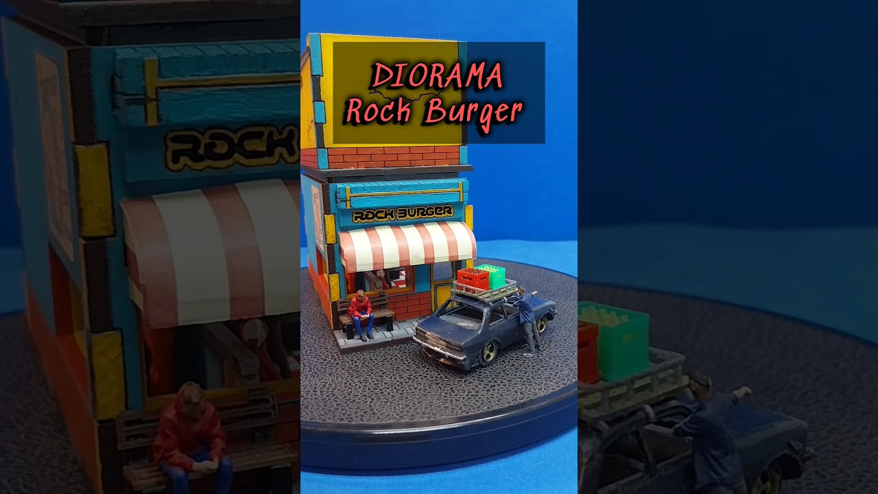 Diorama Hot Wheels. Rock Burger chega no Circuito Las Vegas.