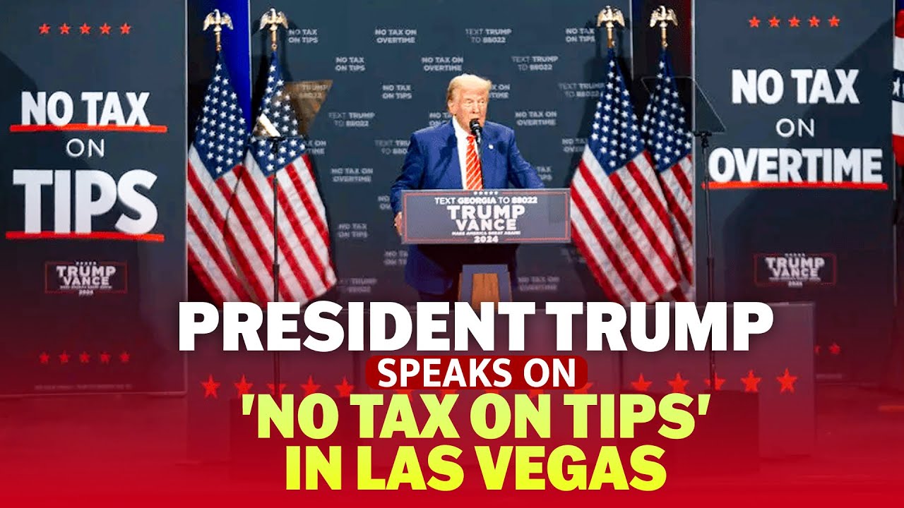 LIVE: US President Donald Trump addresses crowd in Las Vegas | No tax on Tips | 1st week in office