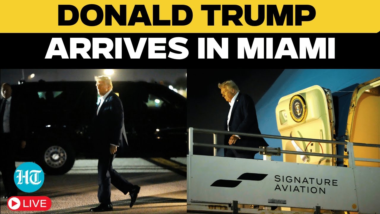 Trump Arrives in Miami LIVE: US President Trump Makes First Florida Visit Since Second Inauguration