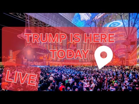 Trump on Fremont Street Las Vegas, LIVE In Vegas