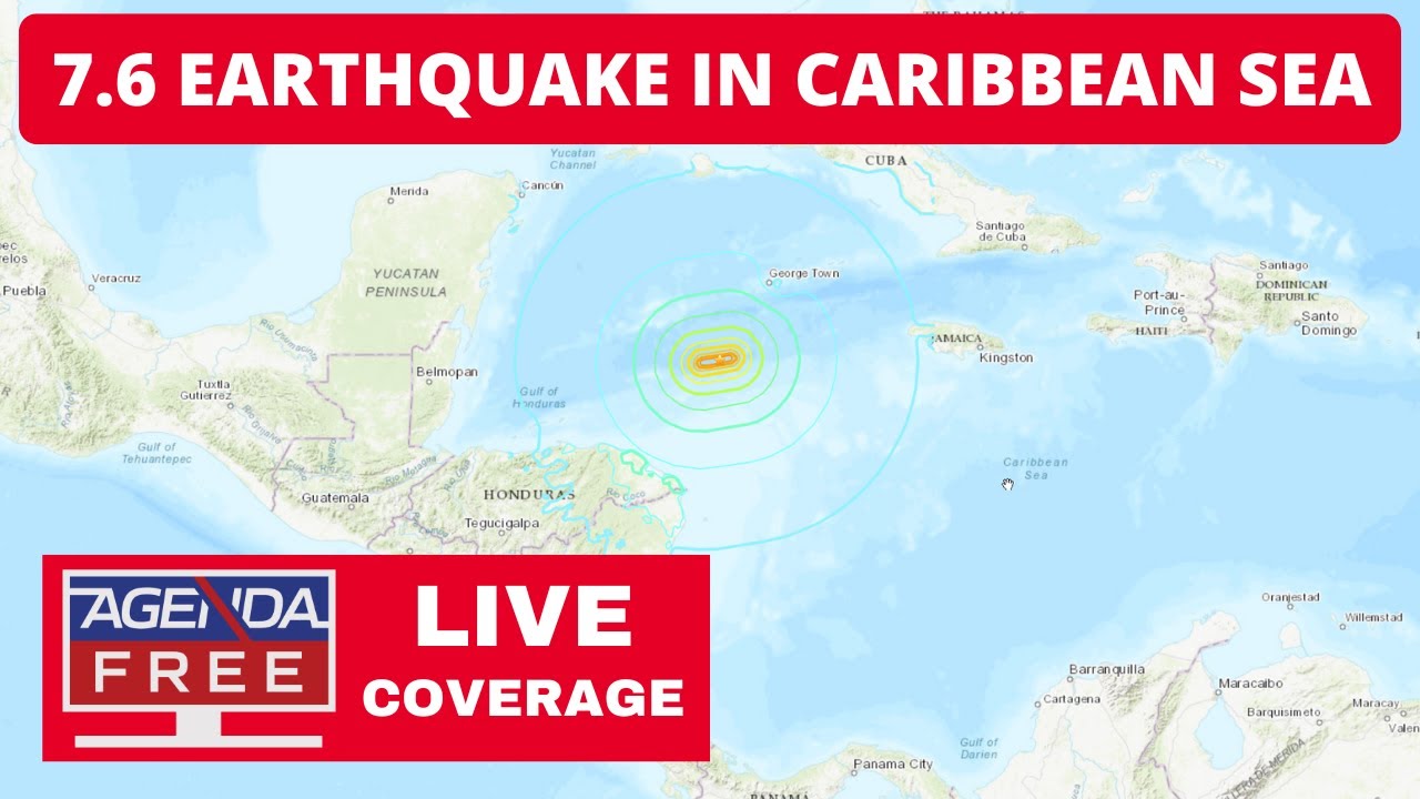 7.6 Earthquake in Caribbean Sea, Tsunami Threat – LIVE Breaking News Coverage