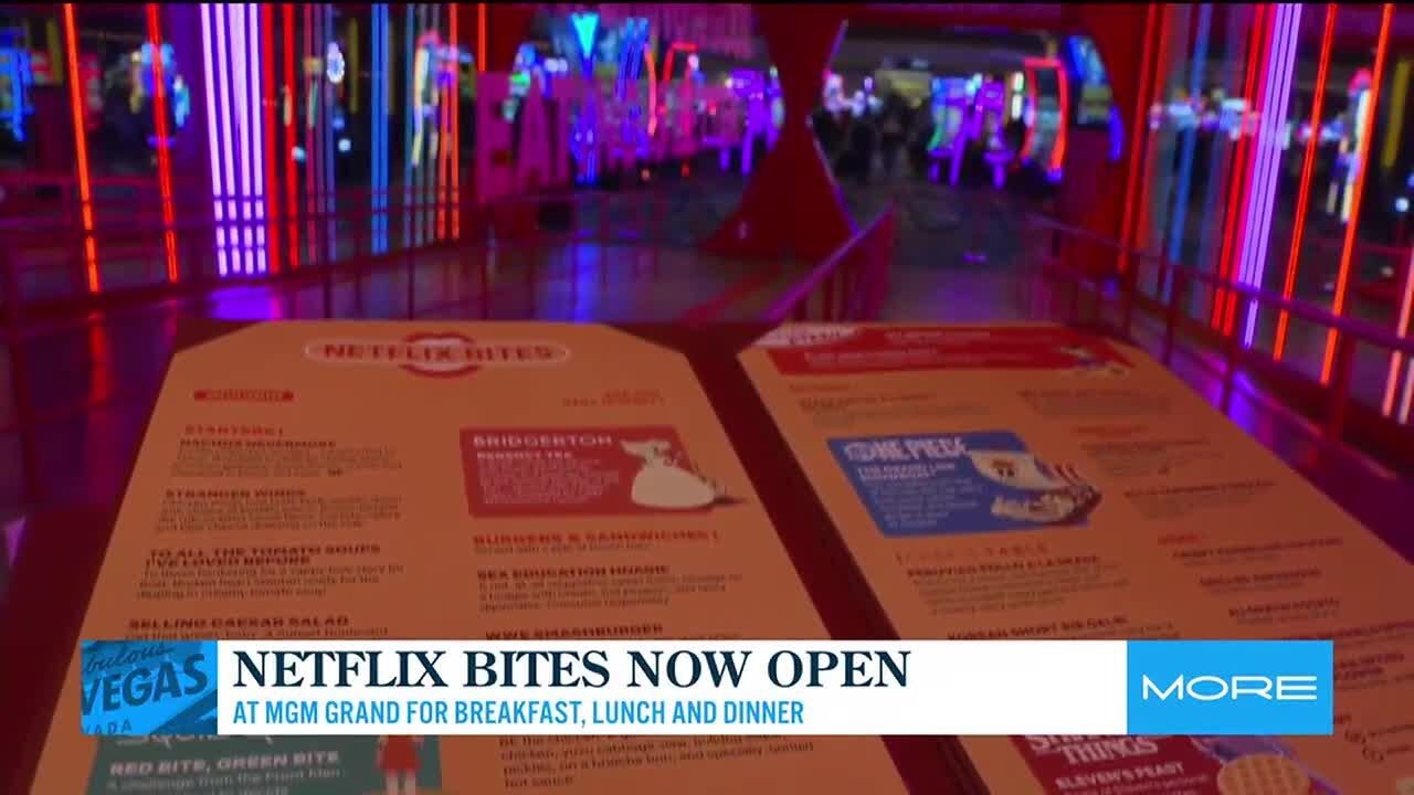 Checking out the food at Netflix Bites