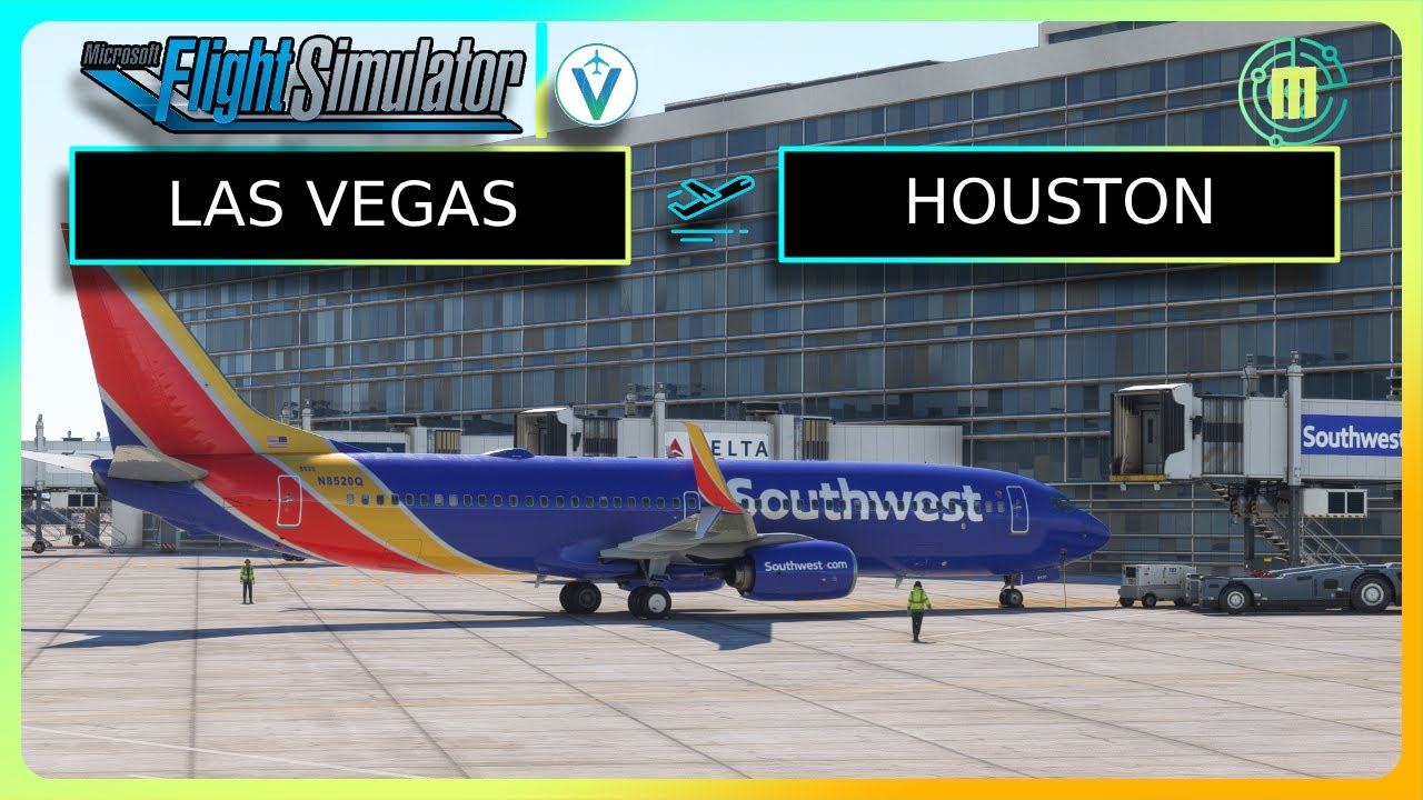 MSFS LIVE FULL FLIGHT | *BORIS AUDIO 737* | VATSIM | LAS VEGAS – HOUSTON