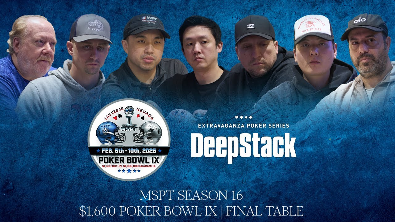 MSPT Poker Bowl IX $1,600 Main Event Final Table from The Venetian Resort Las Vegas!