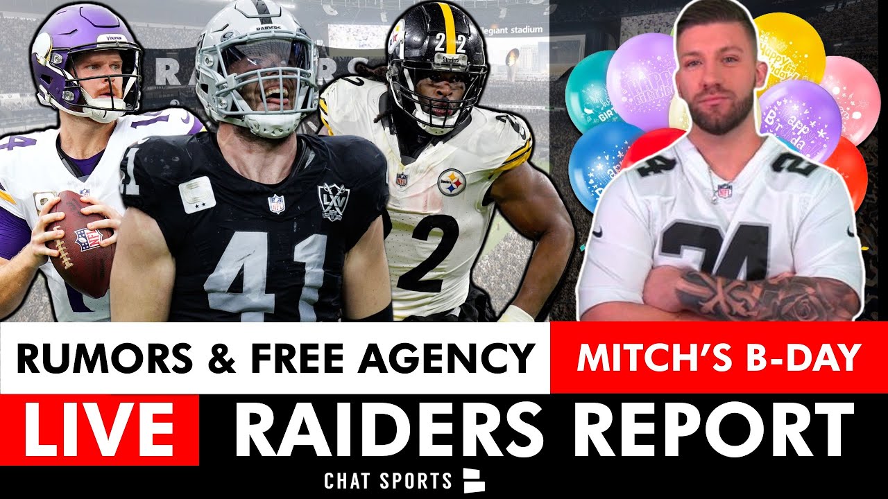 Raiders LIVE: NFL Free Agency News & Fun Raiders Rumors + Mitchell Renz B-Day Happy Hour