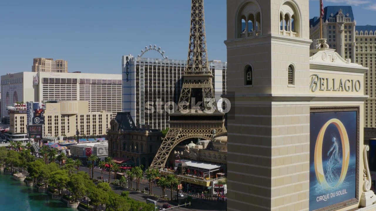 Section Of The Las Vegas Strip Including Bally’s Hotel And Casino And The Eiffel Tower Restaurant, U