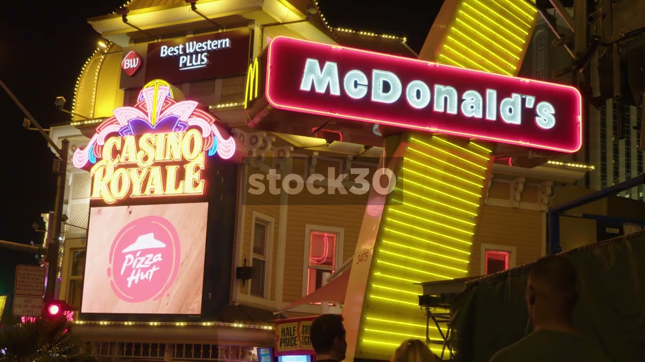 Best Western Casino Royale And McDonald’s Restaurant In Las Vegas, USA