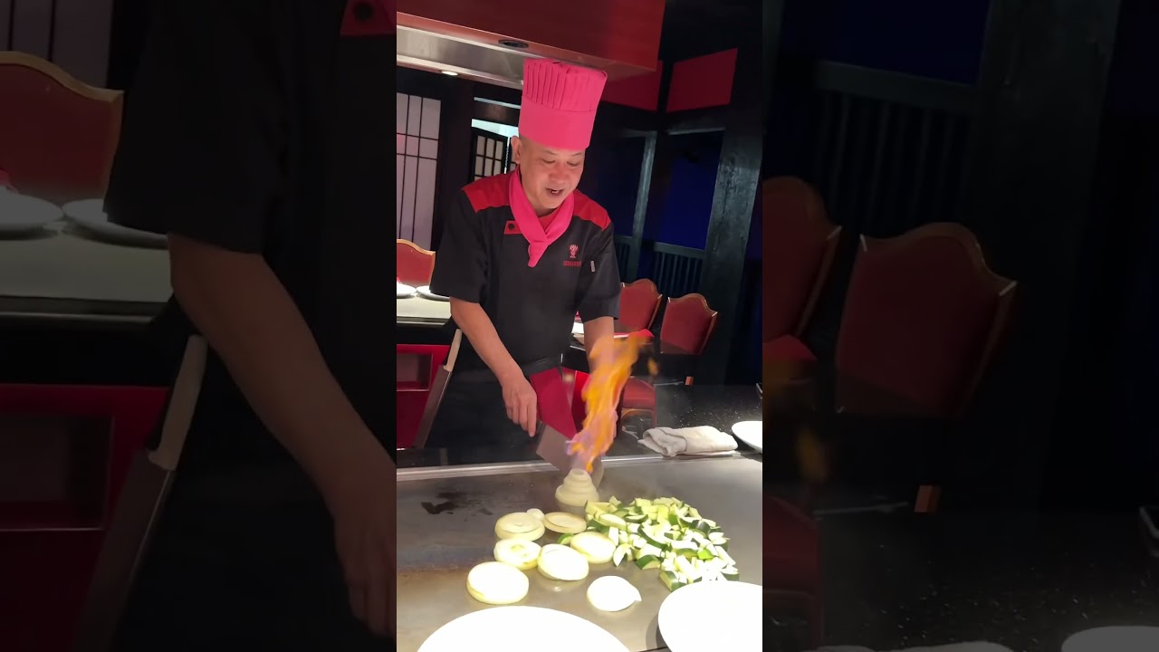 Food ASMR! Iconic restaurant in Las Vegas this is the Benihana