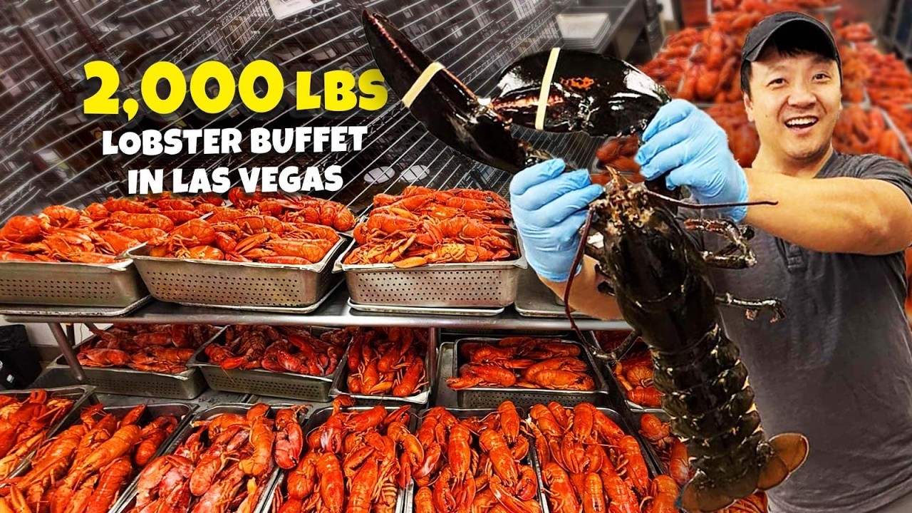 INSIDE the BIGGEST Lobster Buffet in Las Vegas! 2,000 Pounds of WHOLE LOBSTER!