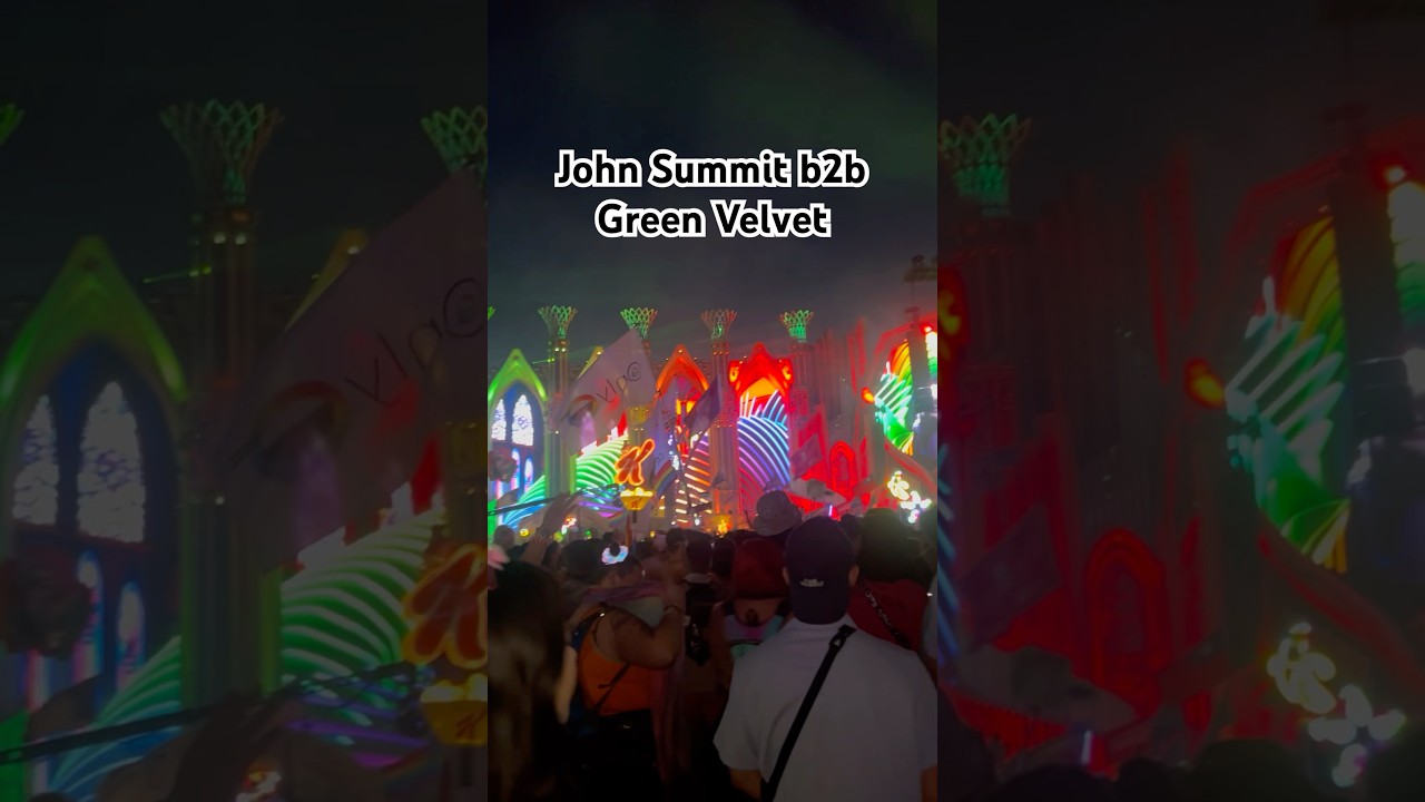 John Summit b2b Green Velvet live @EDC Las Vegas 2024 #johnsummit #greenvelvet #edclv2024 #edm #edc