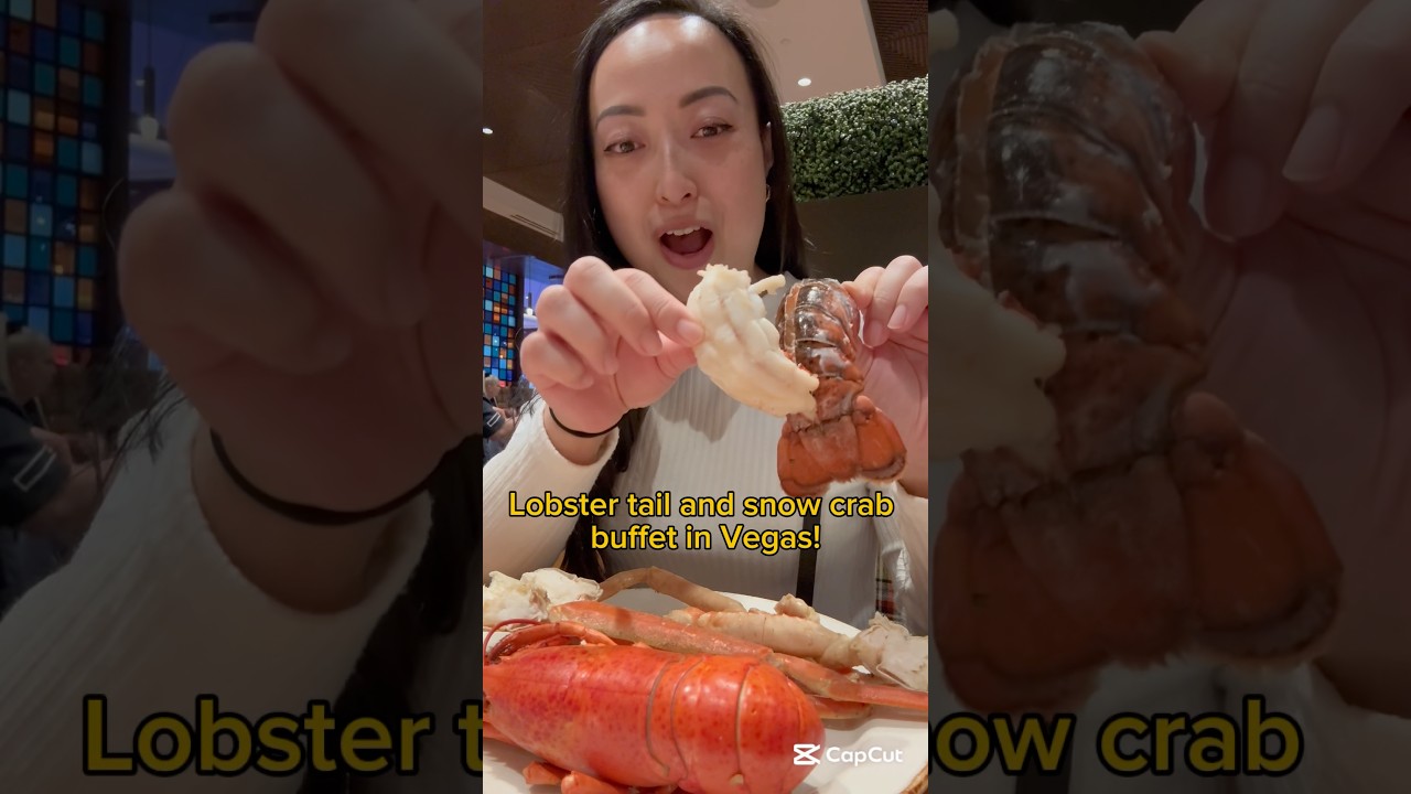 Lobster & crab buffet in Vegas #mukbang #asmr #america #lasvegas #shorts #viral #fyp #youtubeshorts