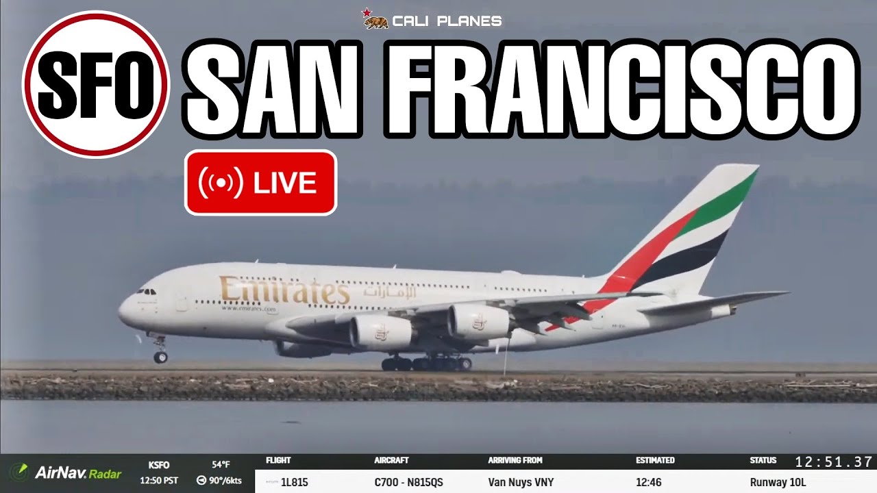 SFO LIVE | KSFO | SAN FRANCISCO INTERNATIONAL AIRPORT PLANE SPOTTING | MARCH 7, 2025